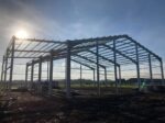 Steel frame erection